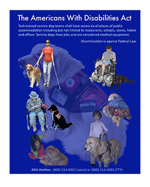 Smaller version of the Service Dog ADA Poster